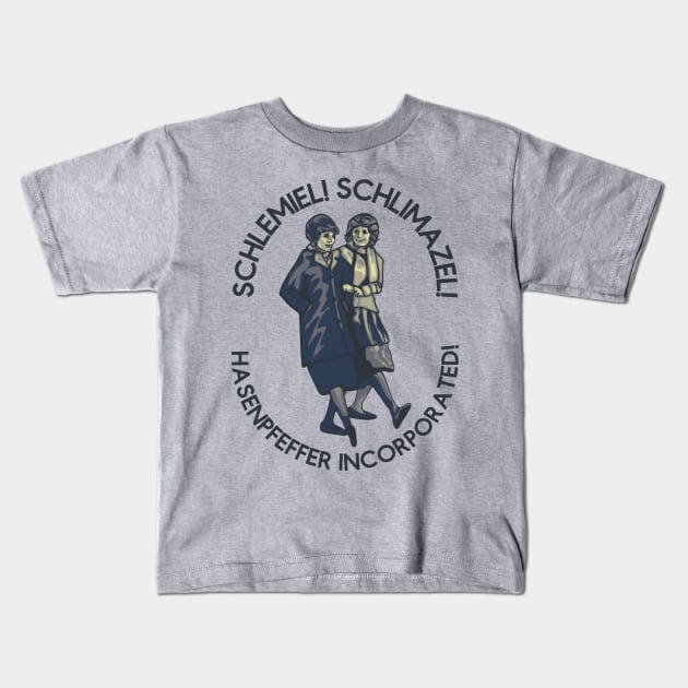 Laverne & Shirley Drawing Kids T-Shirt by Slightly Unhinged